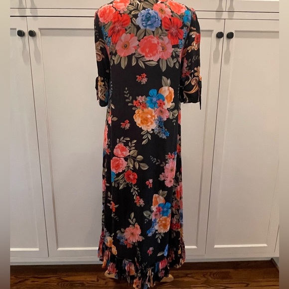 Johnny Was Black Floral Swim Coverup - Picture 4 of 7